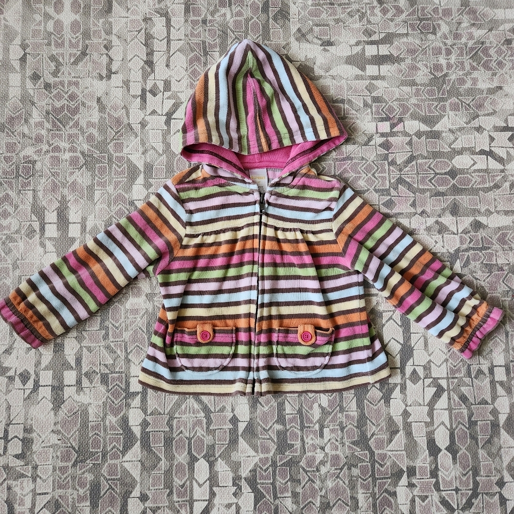 Gymboree 2T Girl's Rainbow Hooded Zip-Up Jacket